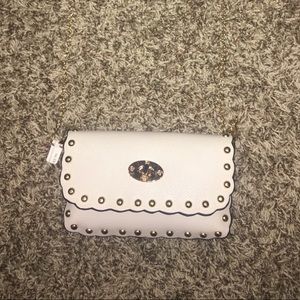 Scalloped Cream Mini Purse